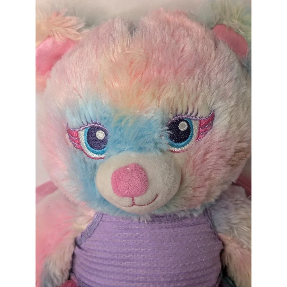 Build A Bear Beary Fairy Friend Pastel Bear Plush Stuffed Animal Tie Dye Dress